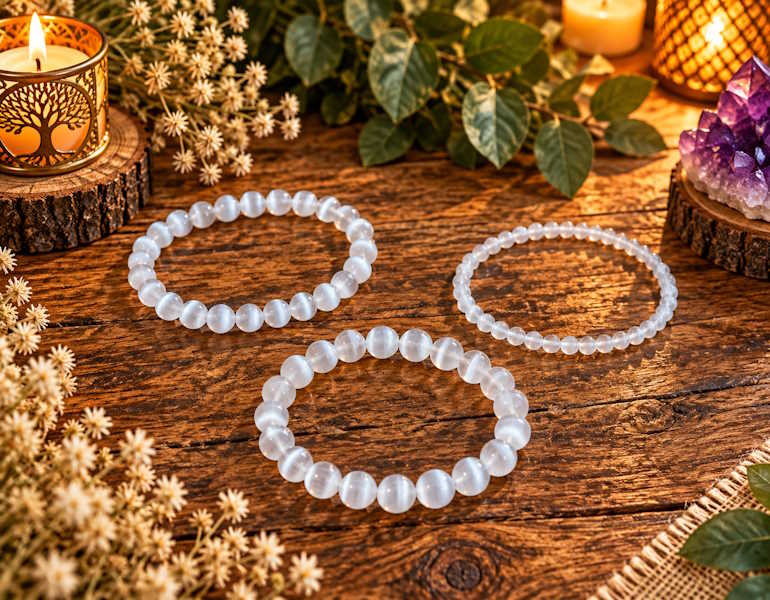 Pulsera selenita bola